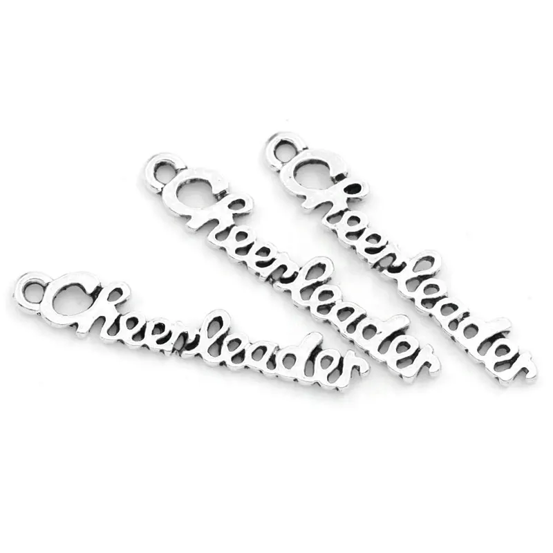 50Pcs Antique Silver Tone Hollow Letters Cheerleader Charms Pendants Jewelry Findings 27x5mm
50Pcs Antique Silver Tone Hollow Letters Cheerleader Charms Pendants Jewelry Findings 27x5mm