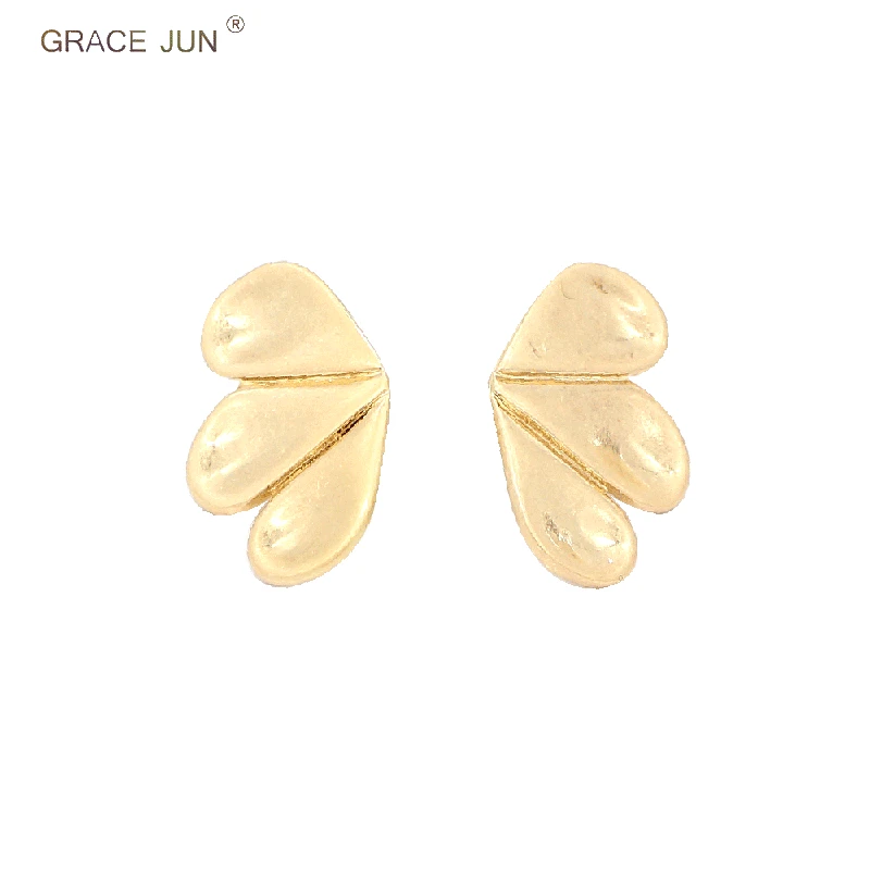 GRACE JUN High Quality 100% Copper Material Matte Gold Silver Stud Earrings for Women Party Pom Gorgeous Jewelry Accessory Gift
GRACE JUN High Quality 100% Copper Material Matte Gold Silver Stud Earrings for Women Party Pom Gorgeous Jewelry Accessory Gift