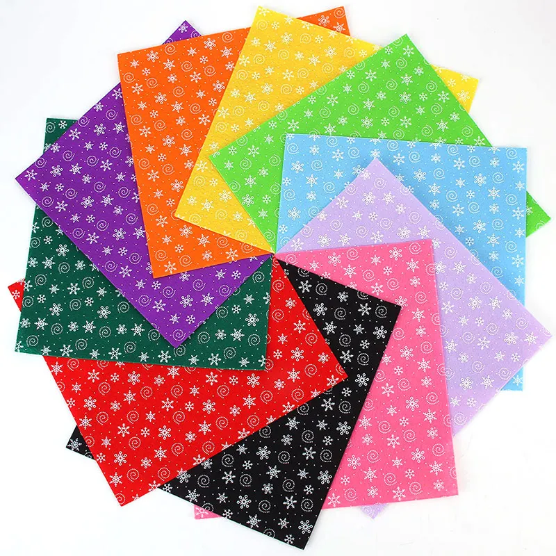Solid Color Christmas Snow Printed Felt 30X30CM 1mm Thick Felt Fabric DIY Non-woven Handmade Craft Home Decor Supplies 1 Sheet
Solid Color Christmas Snow Printed Felt 30X30CM 1mm Thick Felt Fabric DIY Non-woven Handmade Craft Home Decor Supplies 1 Sheet