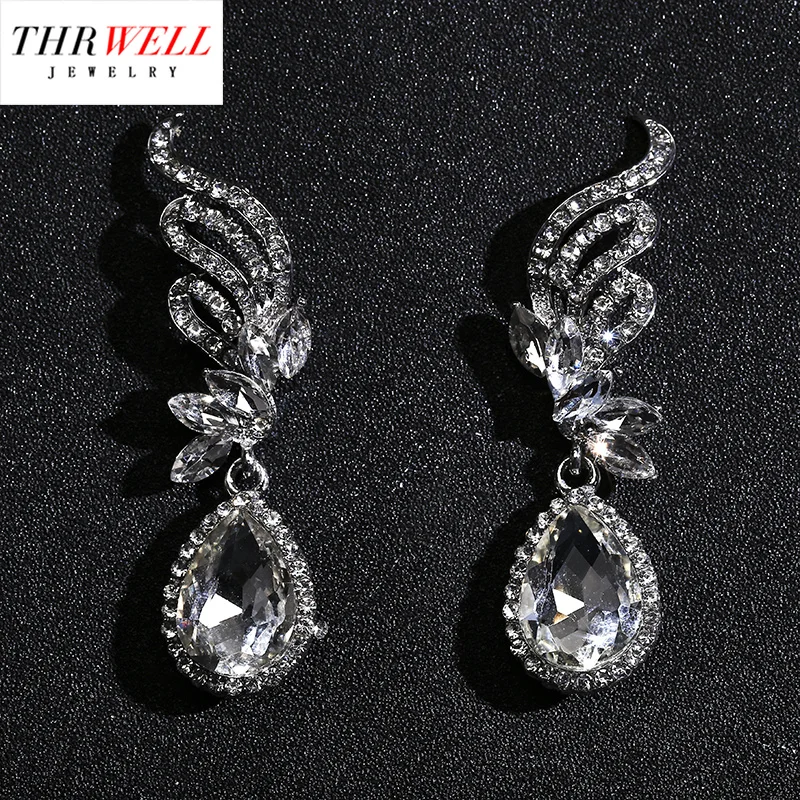 THRWELL Fashion Jewelry Bride Earrings for Women Big Long Crystal Rhinestone Wedding Accessories Water Drop Luxury Vintage
THRWELL Fashion Jewelry Bride Earrings for Women Big Long Crystal Rhinestone Wedding Accessories Water Drop Luxury Vintage