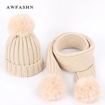 2019 New Cute Children's Knit Beanies Hat Scarf Sets Kids Winter Boys Girls Soft Cap Scarves Solid Color Pompom Baby Bonnet
2019 New Cute Children's Knit Beanies Hat Scarf Sets Kids Winter Boys Girls Soft Cap Scarves Solid Color Pompom Baby Bonnet