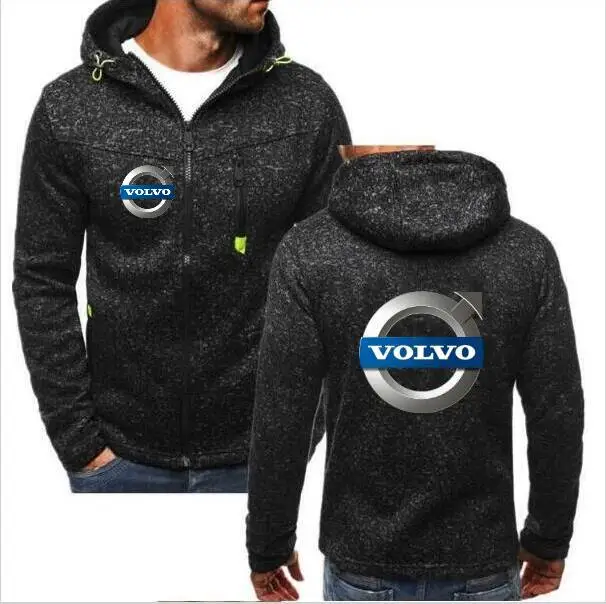 Новая модная свободная толстовка на молнии с длинным рукавом volvo в стиле хип хоп