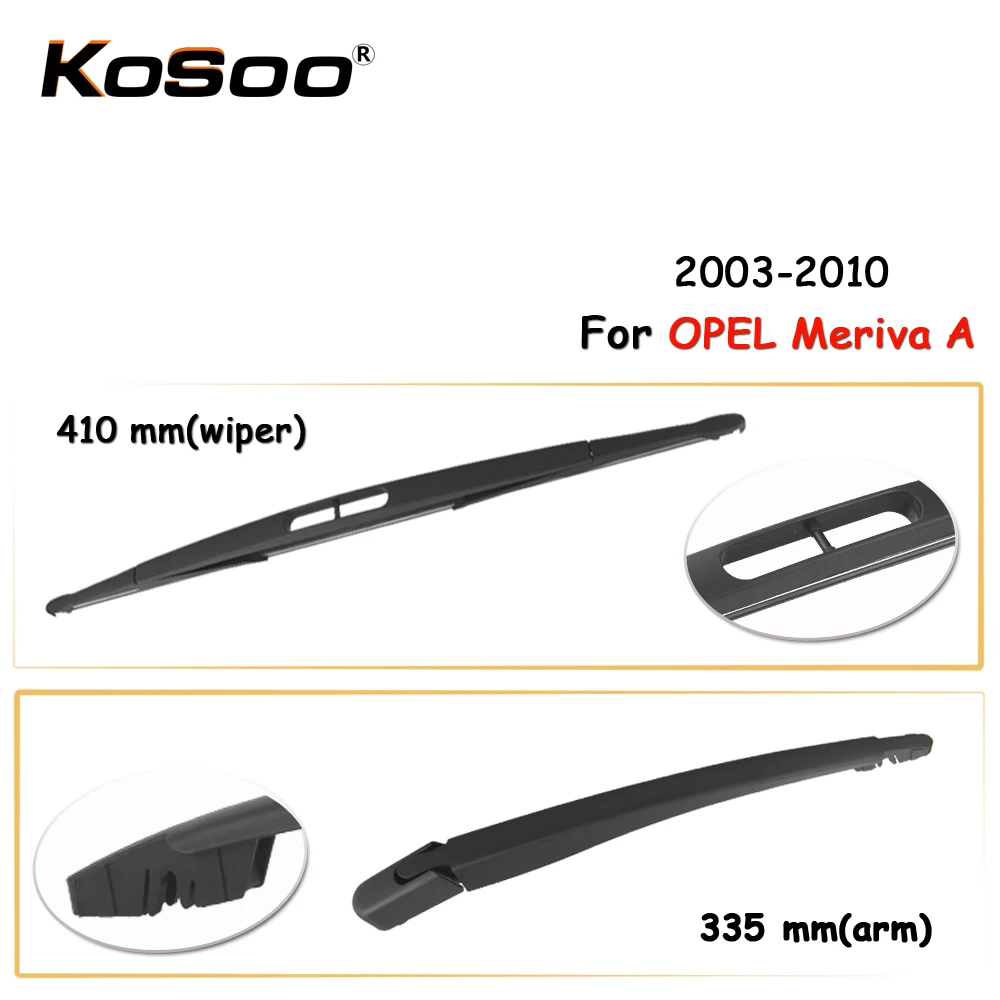 KOSOO Auto Rear Car Wiper Blade For OPEL Meriva A ,410mm 2003-2010 Rear Window Windshield Wiper Blades Arm,Car Accessories
KOSOO Auto Rear Car Wiper Blade For OPEL Meriva A ,410mm 2003-2010 Rear Window Windshield Wiper Blades Arm,Car Accessories