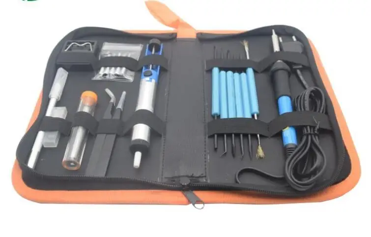 110V 220V 60W Adjustable Temperature Electric Soldering Iron Kit+5pcs Tips Portable Welding Repair Tool Tweezers 14pcs/lot
110V 220V 60W Adjustable Temperature Electric Soldering Iron Kit+5pcs Tips Portable Welding Repair Tool Tweezers 14pcs/lot