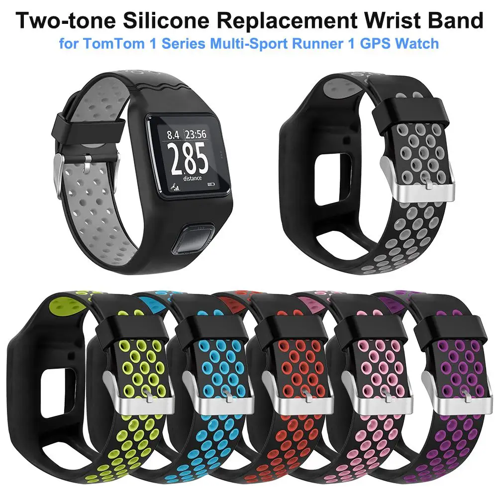 Silicone Replacement Watchband For TomTom 1 Series Two-tone Wrist Band Strap For TomTom Multi-Sport Runner 1 GPS Watch
Silicone Replacement Watchband For TomTom 1 Series Two-tone Wrist Band Strap For TomTom Multi-Sport Runner 1 GPS Watch