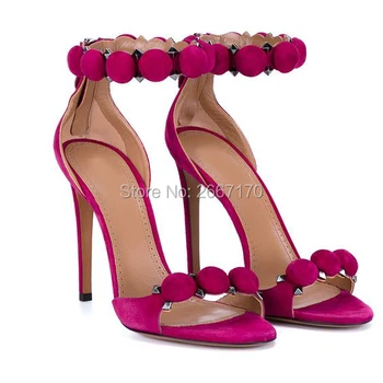 Fashion Summer Big Size Gladiator Sandals Women High Heels Rihanna Party Dress Shoes Buttoned T-Strap Studded Pom Pom Sandals
Fashion Summer Big Size Gladiator Sandals Women High Heels Rihanna Party Dress Shoes Buttoned T-Strap Studded Pom Pom Sandals