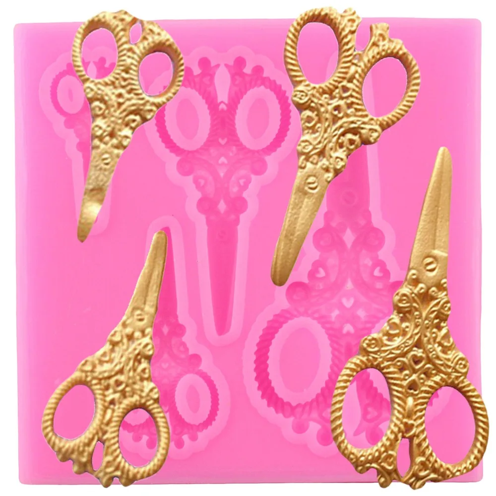 Scissors Shaped Fondant Silicone Mold Chocolate Fudge Cake Decoration Baking Confectionery Tools
Scissors Shaped Fondant Silicone Mold Chocolate Fudge Cake Decoration Baking Confectionery Tools