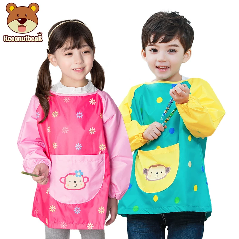 Children Waterproof Long Sleeve Art Smock Apron 2019 New Cartoon Monkey Kids Clothing Girls Boys Painting Aprons Baby Food Bibs
Children Waterproof Long Sleeve Art Smock Apron 2019 New Cartoon Monkey Kids Clothing Girls Boys Painting Aprons Baby Food Bibs