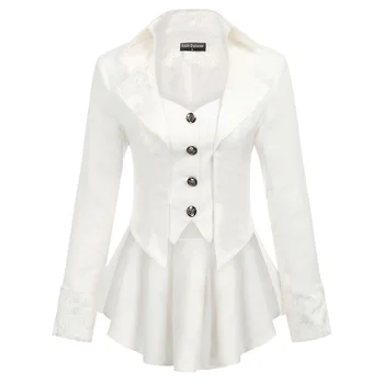 Women Gothic Riding Coat vintage retro elegant Renaissance Lapel High-Low Hem solid slim party evening club jacket ladies tops
Women Gothic Riding Coat vintage retro elegant Renaissance Lapel High-Low Hem solid slim party evening club jacket ladies tops