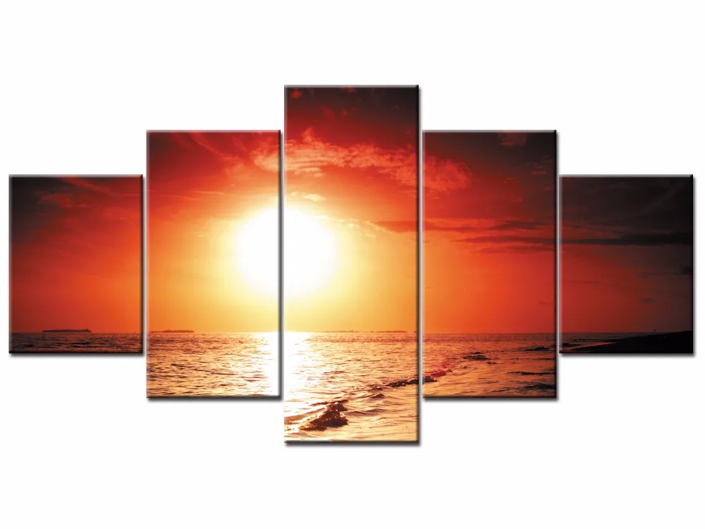 5 Pieces Canvas Art Sunset Seascape Painting Sea Wave Picture For Home Decor Sea View Wall Art Canvas Prints Framed J009-012
5 Pieces Canvas Art Sunset Seascape Painting Sea Wave Picture For Home Decor Sea View Wall Art Canvas Prints Framed J009-012