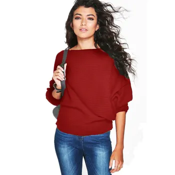 New Women Solid Sweater 2019 Autumn Winter Fashion Pullover Batwing Sleeve Thin Knitted Sweaters Casual Loose Office Ladies Tops
New Women Solid Sweater 2019 Autumn Winter Fashion Pullover Batwing Sleeve Thin Knitted Sweaters Casual Loose Office Ladies Tops