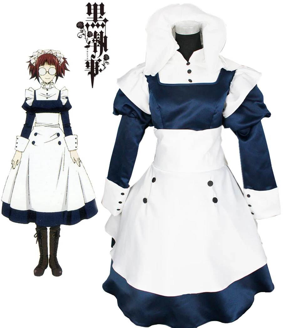 Free shipping Anime Black Butler Kuroshitsuji Cosplay Woman Halloween Maid Cosplay Costume
Free shipping Anime Black Butler Kuroshitsuji Cosplay Woman Halloween Maid Cosplay Costume