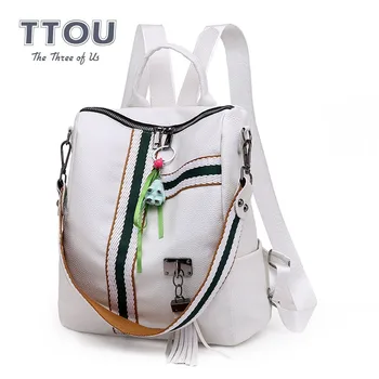TTOU Fashion Women Backpack With Tassel Quality Leather School Bag Shoulder Bag For Teenager Girls Ladies' Youth Bag Sac Mochila
TTOU Fashion Women Backpack With Tassel Quality Leather School Bag Shoulder Bag For Teenager Girls Ladies' Youth Bag Sac Mochila