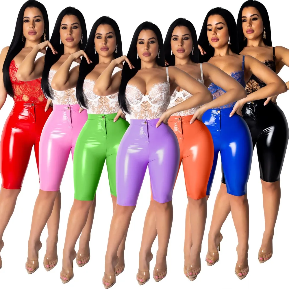 Plus Size 2XL 8 Colors Women PU Leather Pants Button Zipper Faux PU Leather Knee Length Pants Summer High Waist Sheath Pants
Plus Size 2XL 8 Colors Women PU Leather Pants Button Zipper Faux PU Leather Knee Length Pants Summer High Waist Sheath Pants