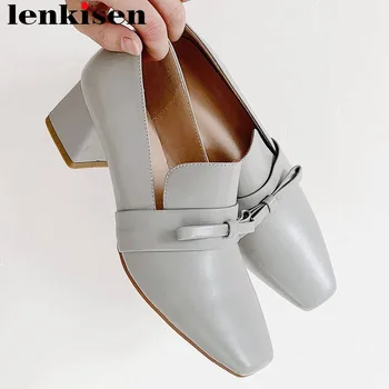 Lenkisen high fashion bowtie decoration solid chunky heels slip on genuine leather women pumps British school casual shoes L30
Lenkisen high fashion bowtie decoration solid chunky heels slip on genuine leather women pumps British school casual shoes L30
