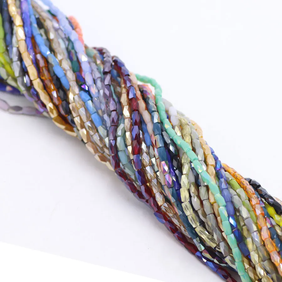 ZHUBI New Design 18Faced Crystal Glass Bead 2mmX4mm 98pcs Charms Plating Beads For Jewelry Making Necklace Bracelet Spacer Beads
ZHUBI New Design 18Faced Crystal Glass Bead 2mmX4mm 98pcs Charms Plating Beads For Jewelry Making Necklace Bracelet Spacer Beads