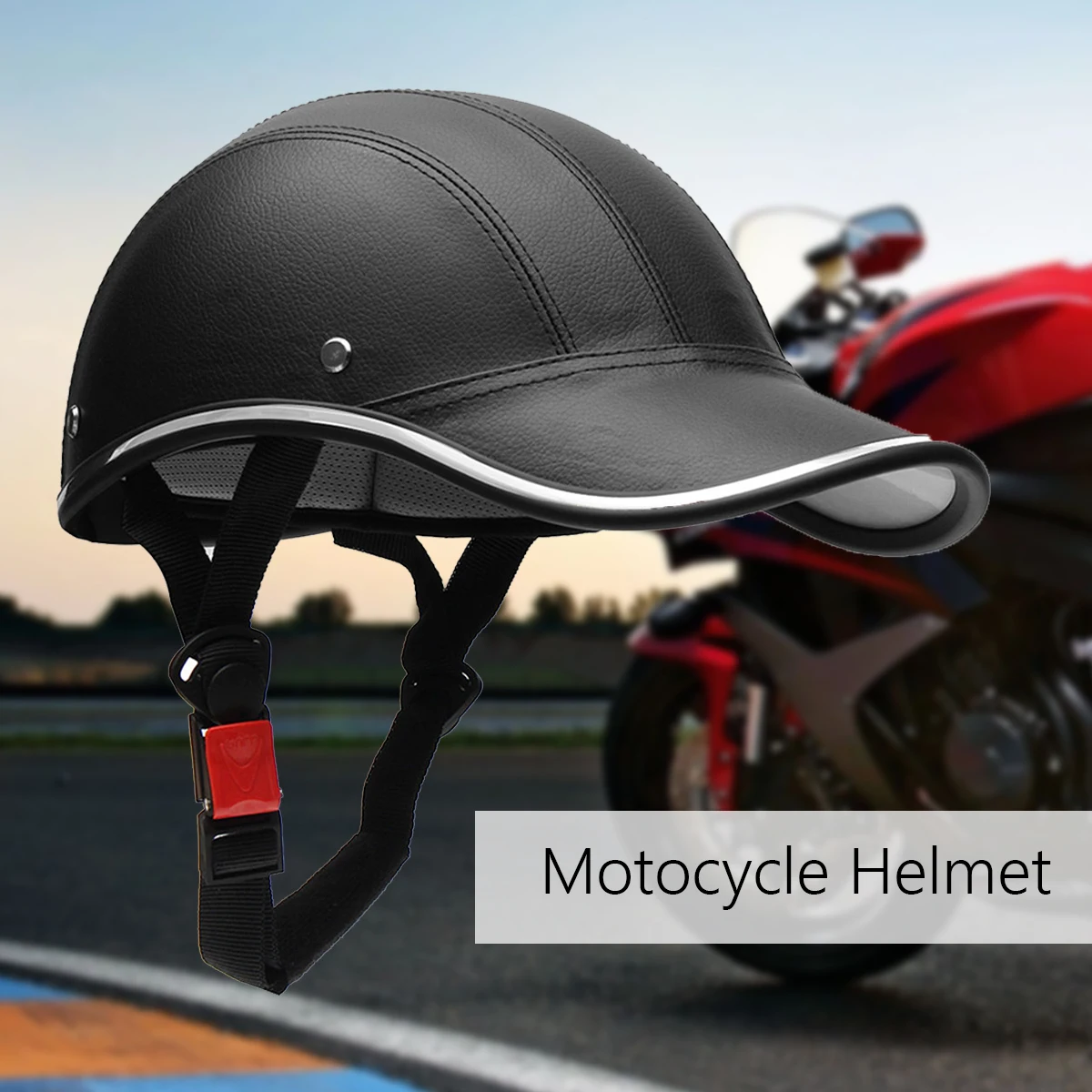 Pu Leather Men Motorcycle Open Half Face Helmets Bike Bicycle Scooter Helmet Female Moto Casco Baseball Cap Gorras De Beisbol 
Pu Leather Men Motorcycle Open Half Face Helmets Bike Bicycle Scooter Helmet Female Moto Casco Baseball Cap Gorras De Beisbol