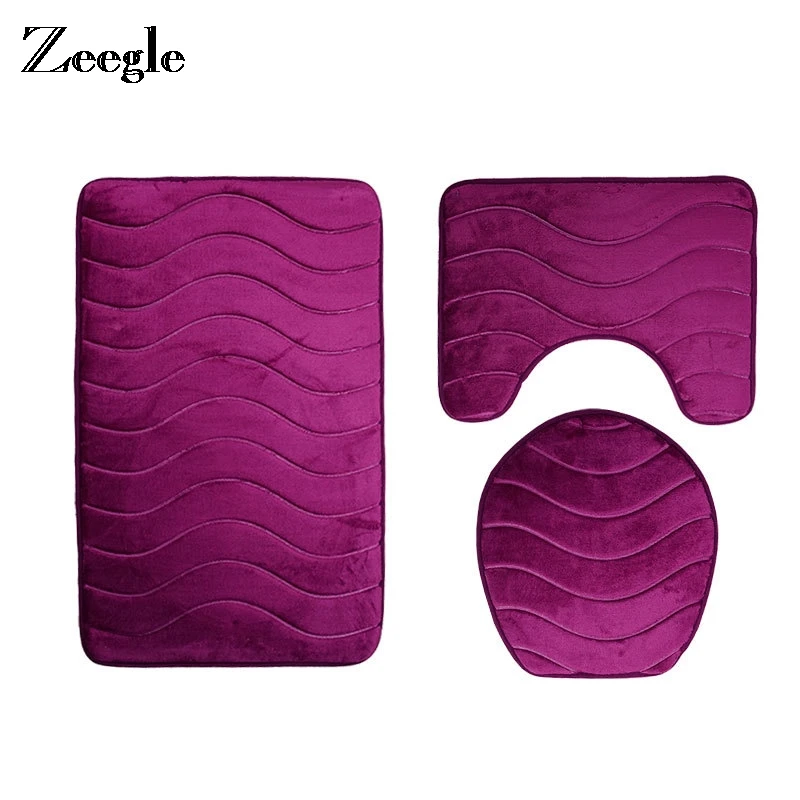 Zeegle Bathroom Carpet Toilet Floor Mat 3D Embossed Bathroom Bath Mat Set Absorbent Toilet Rugs Thicken Flannel Bath Mat
Zeegle Bathroom Carpet Toilet Floor Mat 3D Embossed Bathroom Bath Mat Set Absorbent Toilet Rugs Thicken Flannel Bath Mat