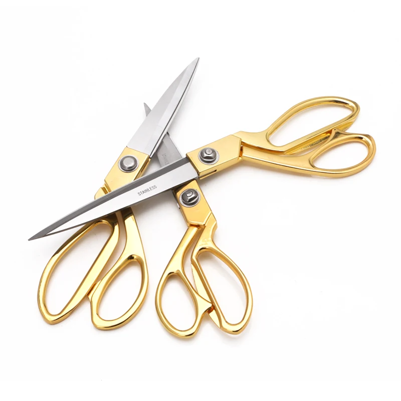 10.5'' Gold Sewing Cut Dressmaking Tailor Shear Pinking Scissor Leather Craft Fabric Upholstery Tool Textile denim Cutter
10.5'' Gold Sewing Cut Dressmaking Tailor Shear Pinking Scissor Leather Craft Fabric Upholstery Tool Textile denim Cutter