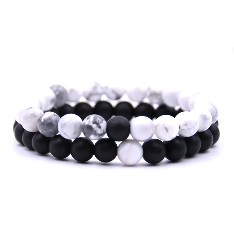 2Pcs/Set Couples Distance Bracelet Classic Natural Stone White&Black 4 colors collocation Beaded Bracelets for Men Women
2Pcs/Set Couples Distance Bracelet Classic Natural Stone White&Black 4 colors collocation Beaded Bracelets for Men Women