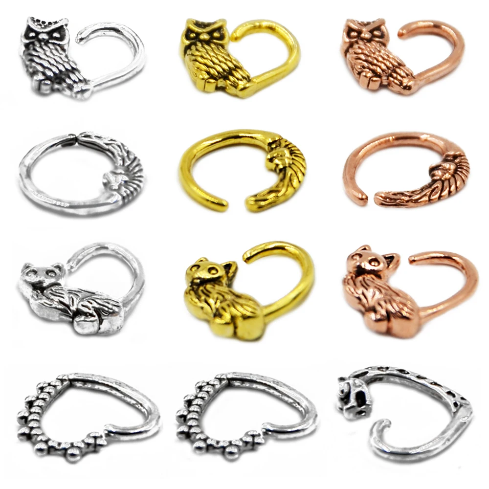 Showlove-1PC Brass Heart Cat Owl Jaguar Moon Tribe Beaded Seamless Ring Ear Tragus Cartilage Earring Ear Studs Body Piercing 16g
Showlove-1PC Brass Heart Cat Owl Jaguar Moon Tribe Beaded Seamless Ring Ear Tragus Cartilage Earring Ear Studs Body Piercing 16g