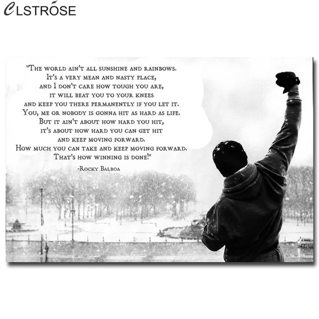 CLSTROSE New Famous Rocky Balboa Motivational Quotes Art Canvas Painting Large Wall Pictures For Living Room Home Decoration
CLSTROSE New Famous Rocky Balboa Motivational Quotes Art Canvas Painting Large Wall Pictures For Living Room Home Decoration