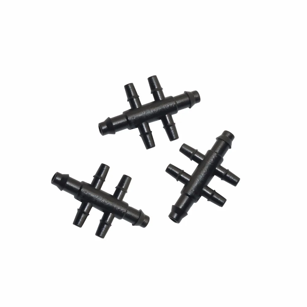 100pcs Barbed Six-ways Interfaces Hose Splitters 4/7mm To 3/5mm pipe tube connectors Home Garden Watering Irrigation system tool
100pcs Barbed Six-ways Interfaces Hose Splitters 4/7mm To 3/5mm pipe tube connectors Home Garden Watering Irrigation system tool