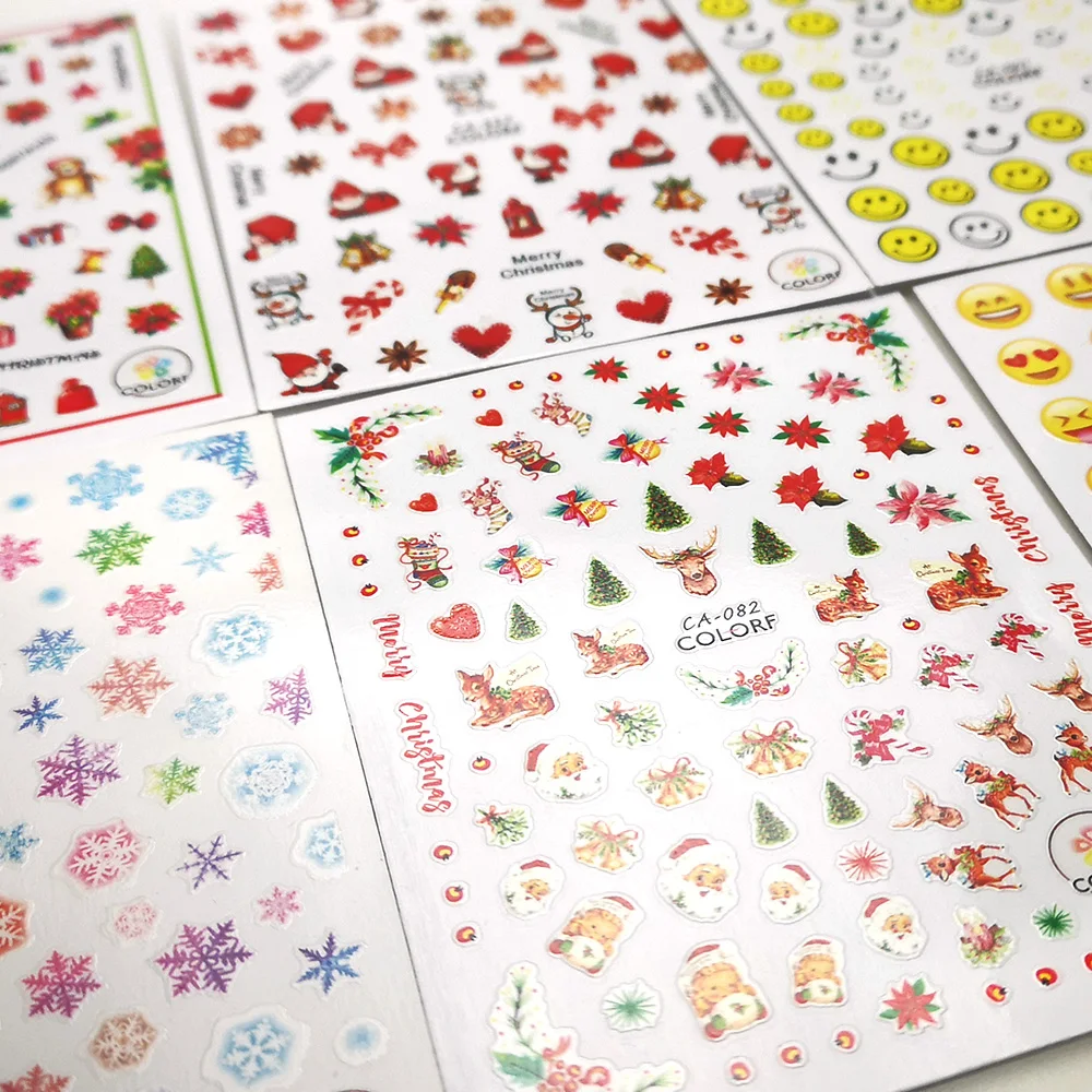 1Pc Ultra-thin 3D Merry Christmas Elk Snowflake Bear Santa Claus Nail Sticker Stereoscopic Self-Adhesive Nail Sticker Decoration
1Pc Ultra-thin 3D Merry Christmas Elk Snowflake Bear Santa Claus Nail Sticker Stereoscopic Self-Adhesive Nail Sticker Decoration