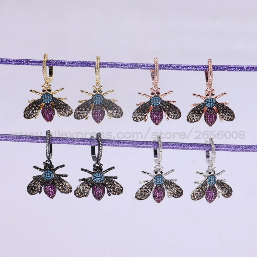 4 Pairs fashion Micro pave CZ inset bugs earrings high quality beetles earrings bugs earrings Gift for lady 3088
4 Pairs fashion Micro pave CZ inset bugs earrings high quality beetles earrings bugs earrings Gift for lady 3088