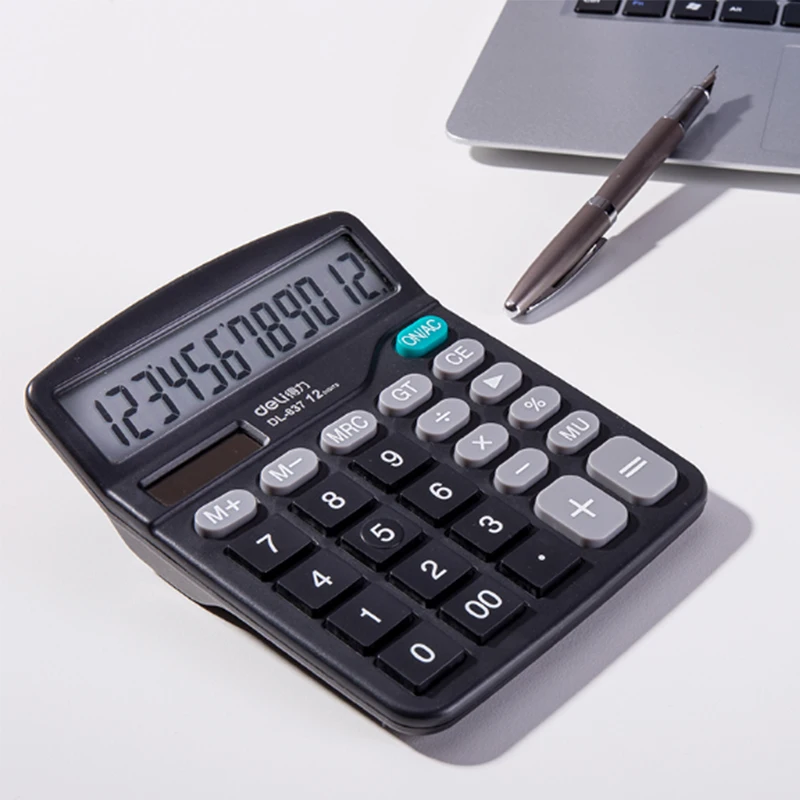 Deli 1PC 12Digital LCD Display Calculator Computer Financial Accounting (Solar Power and battery)
Deli 1PC 12Digital LCD Display Calculator Computer Financial Accounting (Solar Power and battery)