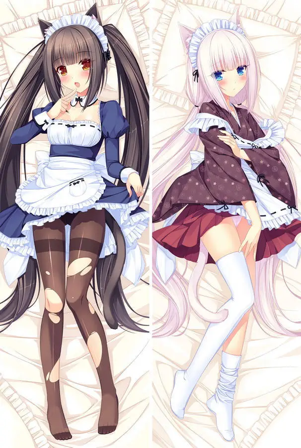 Japan Anime galgame neko para sexy animal ears girl chocolat & vanilla sayori body Pillowcase Cats Paradise dakimakura
Japan Anime galgame neko para sexy animal ears girl chocolat & vanilla sayori body Pillowcase Cats Paradise dakimakura