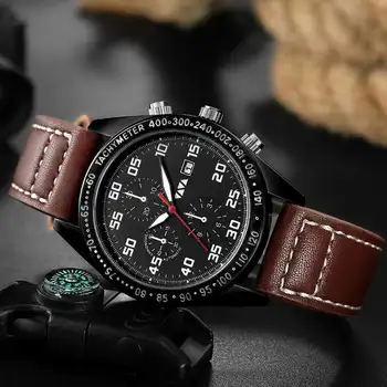 2019 Men's Watches Date Luminous Genuine Leather 30M Waterproof Man Quartz Watches Men Fashion Watch Relogio Masculino
2019 Men's Watches Date Luminous Genuine Leather 30M Waterproof Man Quartz Watches Men Fashion Watch Relogio Masculino