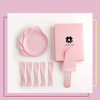 Food Grade Plastic Cutlery Dishes Fork Cake Knife Cake Plate Dessert Party Food Tray Party Tool Birthday Supplier Tableware 4set
Food Grade Plastic Cutlery Dishes Fork Cake Knife Cake Plate Dessert Party Food Tray Party Tool Birthday Supplier Tableware 4set
