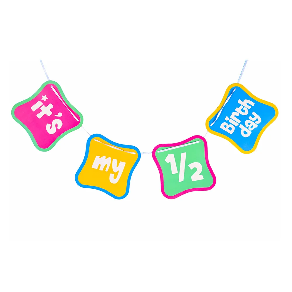1.5m Shimmering 1/2 Birthday Banner Half Birthday Decorations 6 Months Old Banner Photo Prop Boys & Girls Birthay Party Decor
1.5m Shimmering 1/2 Birthday Banner Half Birthday Decorations 6 Months Old Banner Photo Prop Boys & Girls Birthay Party Decor