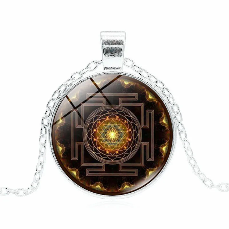 XUSHUI XJ SriYantra ожерелья для женщин духовные ювелирные изделия стеклянный купол