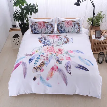 3Piece Dreamcatcher flower Duvet Cover Set Bedding Sets Queen Size Bedding Set feather Pillow case Bull head Home textiles 3D
3Piece Dreamcatcher flower Duvet Cover Set Bedding Sets Queen Size Bedding Set feather Pillow case Bull head Home textiles 3D