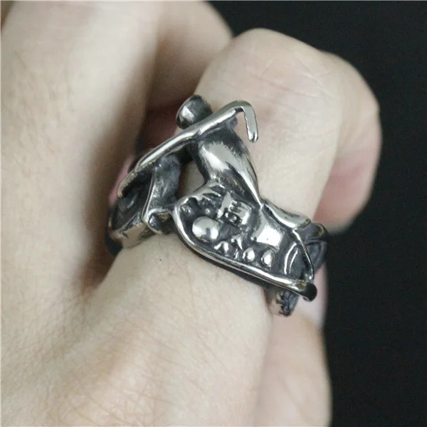 Size 7 to 13 Cool Racing Biker Ring 316L Stainless Steel Steel Soul Cool Ladies Mens Retro Style Motor Biker Ring
Size 7 to 13 Cool Racing Biker Ring 316L Stainless Steel Steel Soul Cool Ladies Mens Retro Style Motor Biker Ring