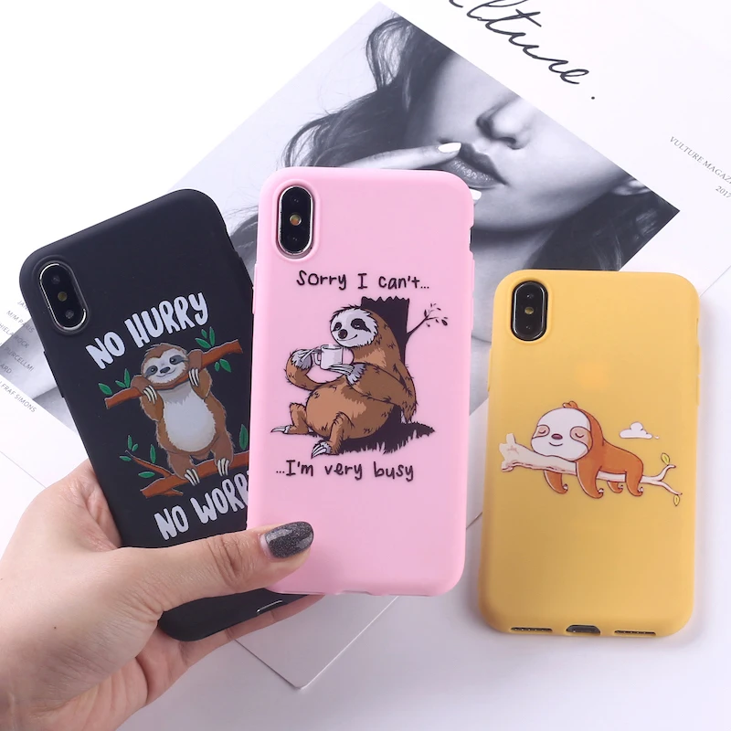 Cute Sloth Cartoon Animals Funny Soft Silicone Candy Case Cover Coque Fundas For iPhone 11 Pro 6 5S 8 8Plus X XS Max 7 7Plus
Cute Sloth Cartoon Animals Funny Soft Silicone Candy Case Cover Coque Fundas For iPhone 11 Pro 6 5S 8 8Plus X XS Max 7 7Plus