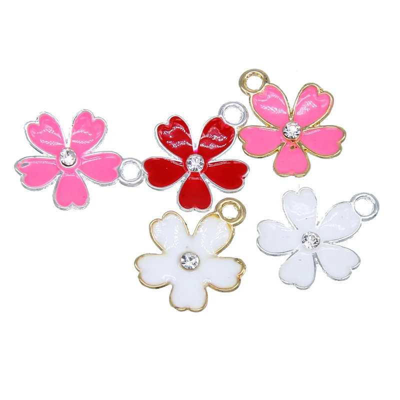 6pcs Diy Bracelet Jewelry Accessories Drip Alloy Pendant Bracelet Necklace Pendant Drop Oil Sakura Flower Material
6pcs Diy Bracelet Jewelry Accessories Drip Alloy Pendant Bracelet Necklace Pendant Drop Oil Sakura Flower Material