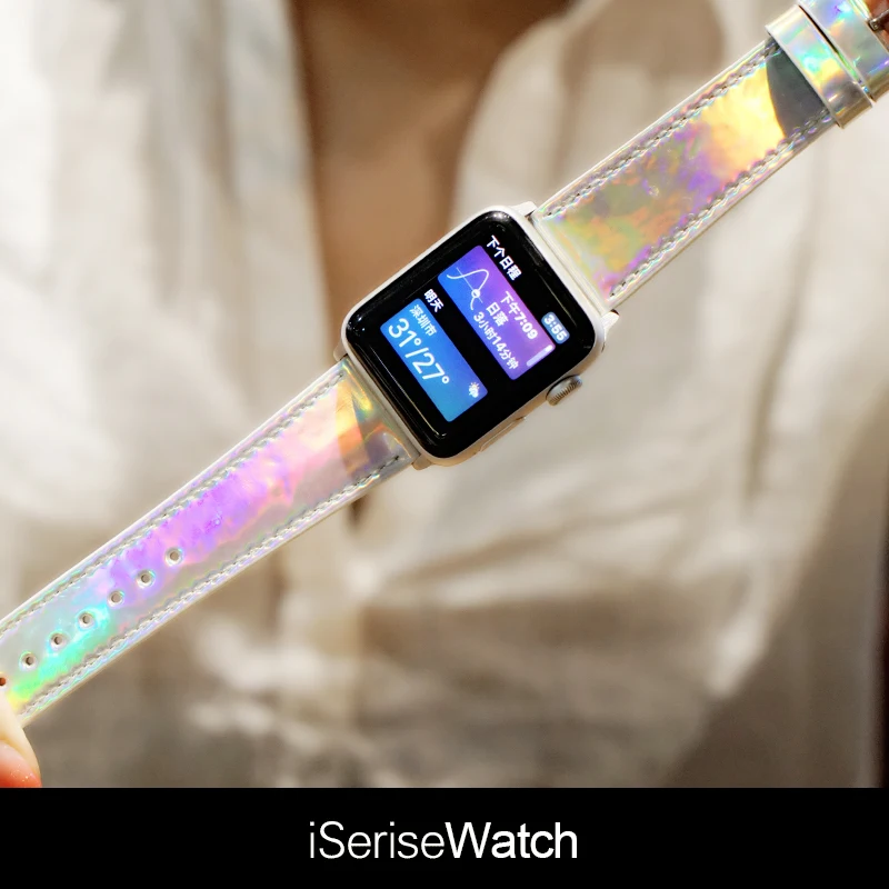 Laser Leather Watch Band Strap For Apple Watch Apple Watch2/3 Generation 38/42mm Silver Popular New Beltfor Men And Women
Laser Leather Watch Band Strap For Apple Watch Apple Watch2/3 Generation 38/42mm Silver Popular New Beltfor Men And Women