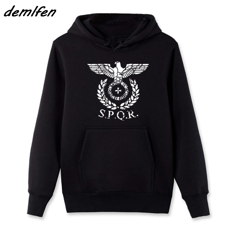 Spring Autumn Fashion Men Hoody Fleece Sweatshirt Inspired New SPQR Roman Rome Senate Military Faction Eagle Hoodies Jacket Coat
Spring Autumn Fashion Men Hoody Fleece Sweatshirt Inspired New SPQR Roman Rome Senate Military Faction Eagle Hoodies Jacket Coat