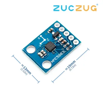 High Accurancy IIC/I2C GY-273 HMC5883L 3-Axis Compass Magnetometer Sensor Board Module For Arduino 3-5V Power
High Accurancy IIC/I2C GY-273 HMC5883L 3-Axis Compass Magnetometer Sensor Board Module For Arduino 3-5V Power