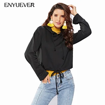 Enyuever Autumn Women Hoodies Black Crop Top Hoodie Long Sleeve Jumper Hooded Pullover Coat Casual Sweatshirt Sudaderas Mujer
Enyuever Autumn Women Hoodies Black Crop Top Hoodie Long Sleeve Jumper Hooded Pullover Coat Casual Sweatshirt Sudaderas Mujer