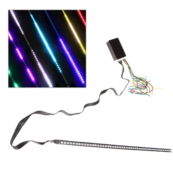 New 48 SMD 5050 LED RGB Scanner Flash Car Strobe Remote Knight Rider Light Strip Car Accessories
New 48 SMD 5050 LED RGB Scanner Flash Car Strobe Remote Knight Rider Light Strip Car Accessories