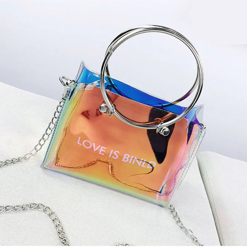 AHCLY Brand Women Shoulder Crossbody Bag Fashion Laser Beach Transparent Jelly Bags PU Clear candy Bag Ladies handbags Clutch
AHCLY Brand Women Shoulder Crossbody Bag Fashion Laser Beach Transparent Jelly Bags PU Clear candy Bag Ladies handbags Clutch