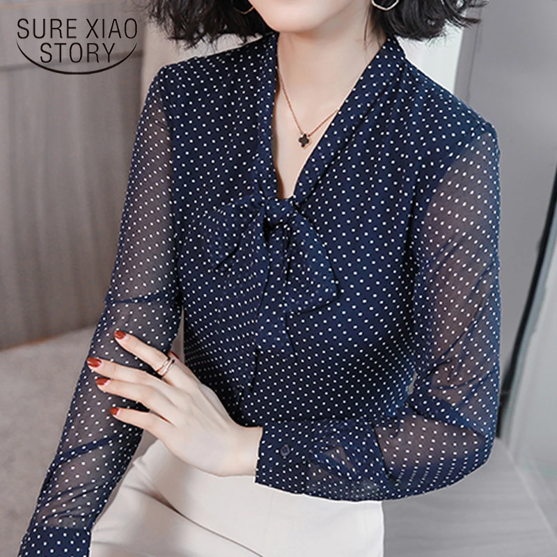 Fashion dot print chiffon blouse shirt women's tops blouses Bow collar blouse long sleeve women shirts ladies tops 1864 50
Fashion dot print chiffon blouse shirt women's tops blouses Bow collar blouse long sleeve women shirts ladies tops 1864 50
