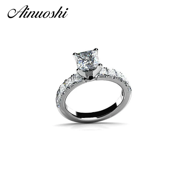 AINOUSHI Princess Cut Sona 925 Sterling Silver Women Trendy Engagement Wedding Band Ring US Size 4-10 Best Jewelry Gift
AINOUSHI Princess Cut Sona 925 Sterling Silver Women Trendy Engagement Wedding Band Ring US Size 4-10 Best Jewelry Gift