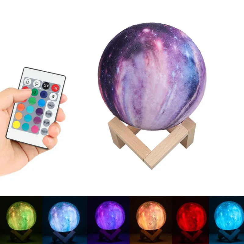 3D Print Star Moon Lamp Colorful 7 Color Change Remote Control Glow In The Dark Toys Luminous LED Light Galaxy Lamp Home Decor
3D Print Star Moon Lamp Colorful 7 Color Change Remote Control Glow In The Dark Toys Luminous LED Light Galaxy Lamp Home Decor
