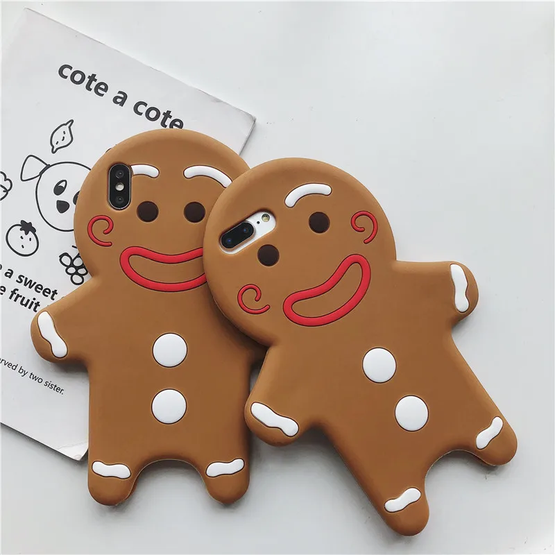 Silicone Cover For iphone 5s SE 6 6s 7 8 Plus Gingerbread Man Cute 3D Cartoon Patterned Phone Case For iphone X XR XS MAX Funda
Silicone Cover For iphone 5s SE 6 6s 7 8 Plus Gingerbread Man Cute 3D Cartoon Patterned Phone Case For iphone X XR XS MAX Funda
