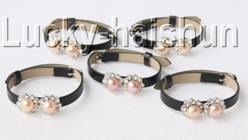 Wholesale price 16new ^^^^^^^5piece adjustable black leather round pink FW pearls bracelet j9002A12F16
Wholesale price 16new ^^^^^^^5piece adjustable black leather round pink FW pearls bracelet j9002A12F16